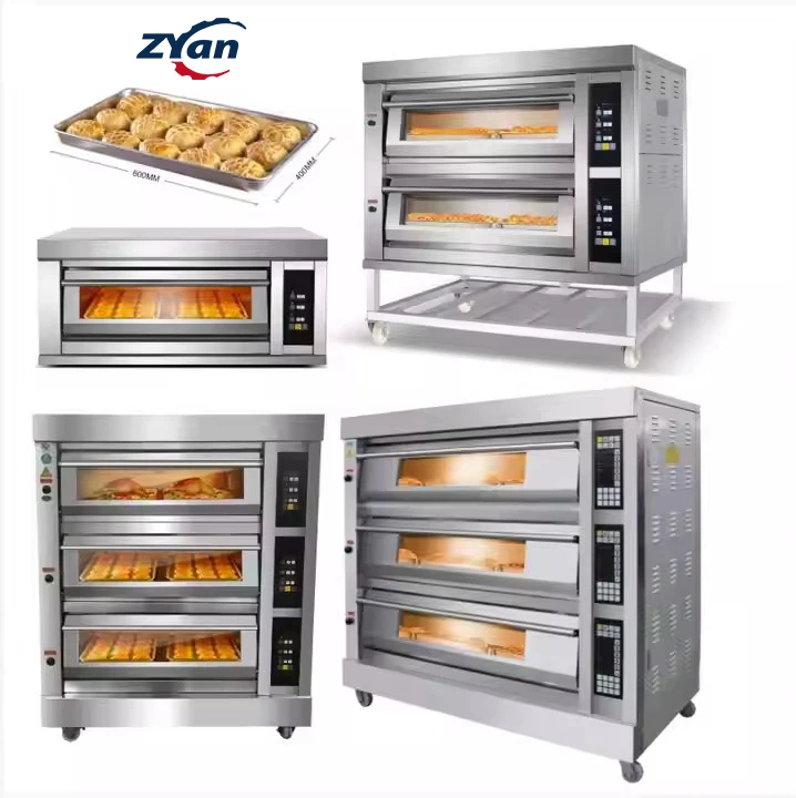 

2 Deck 2 Tray Electric Bread Baking Oven Factory Price Stainless Steel Commercial Bakery Machine Equipment Gas Powered for