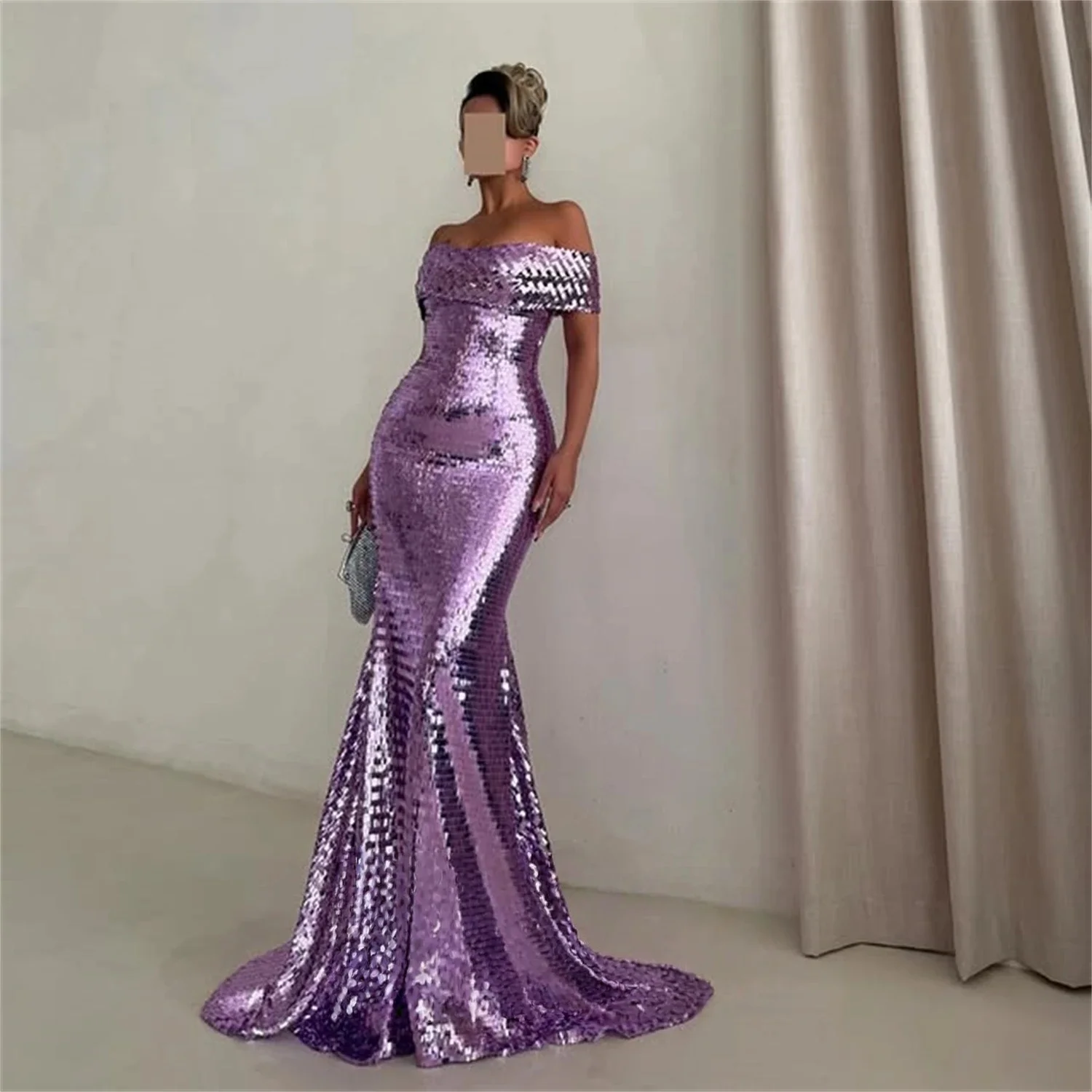 Sparkly Formal Long Bespoke Occasion Gown Evening Dresses Pastrol Unisex Jersey Retro Dubai Saudi Arabic Israel Prom Customized