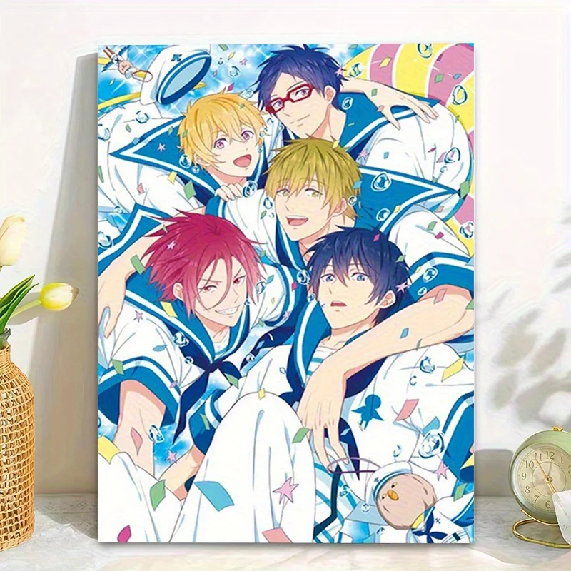 Diamantmalerei, Anime-Stil, hübsche Cartoon-Figuren im Matrosenstil, Mosaik, handgefertigtes Kunstwerk, runde/quadratische Diamanten, Geschenk, Heimdekoration