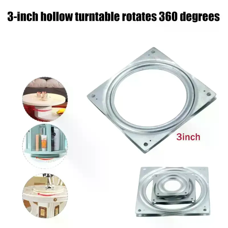 3 Inch Lazy Susan Turntable Rotating Swivel Plate with Steel Ball Bearings for Lazy Cabinet Display Stand Art Craft Projects