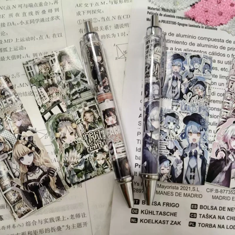 14pcs Game Magical Girl Witch Trial Anime 0.5mm Writing Pen Kawaii Cartoon Print Tachibana Sherry Natsume An-An Student Gift view 3