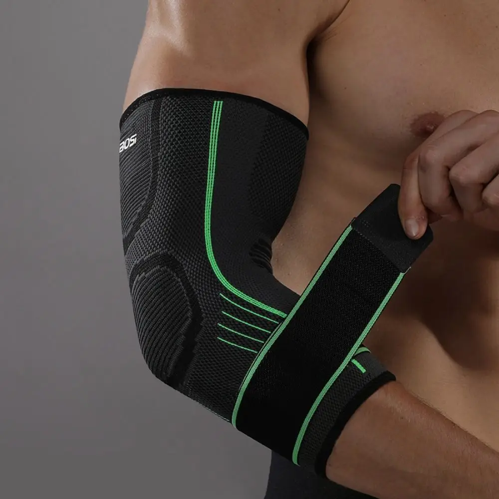 

Прочные нейлоновые налокотники, эластичные дышащие налокотники, черные, зеленые, оранжевые, поддержка рук, унисекс