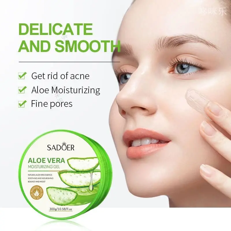 Aloe Vera Gel for Face Body Moisturizing Soothing Dry Skin Repair Lightweight After Sun Care Pore Minimizer No Rinse 50g