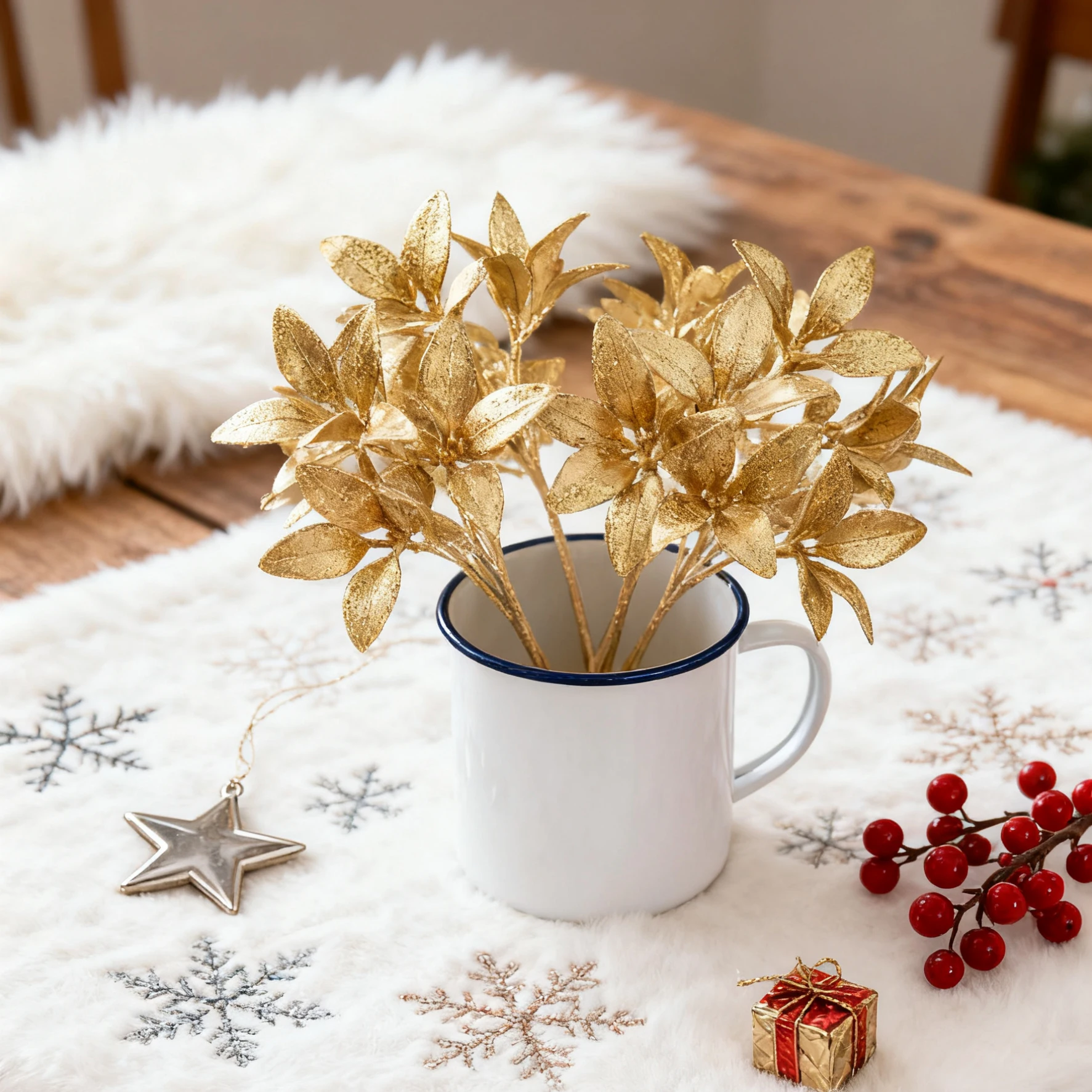 Artificial Flower Plant Golden Pines Home Room Tree Wedding Garland Decora Bridal Accessory Clearance Craft  cheap hot sale gift