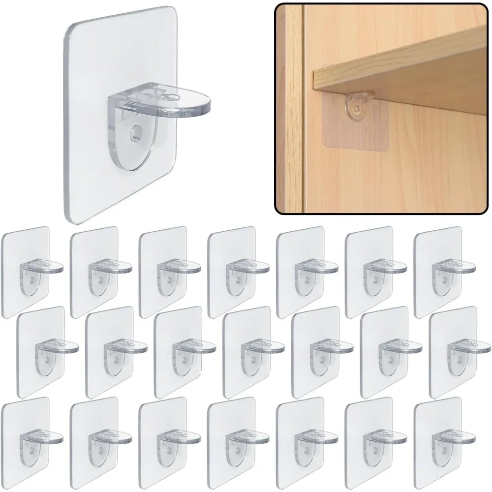 Divider Brackets Non-Marking Sticky Kitchen Cabinet Wardrobe Anti-Side Slip Layer Support Brackets 4/10pcs Divider Brackets