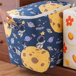 Foldable Storage Bag With Zipper Large Capacity Quilt Clothes Storage Bags Moisture-Proof Blanket Bedding Clothing Organizer