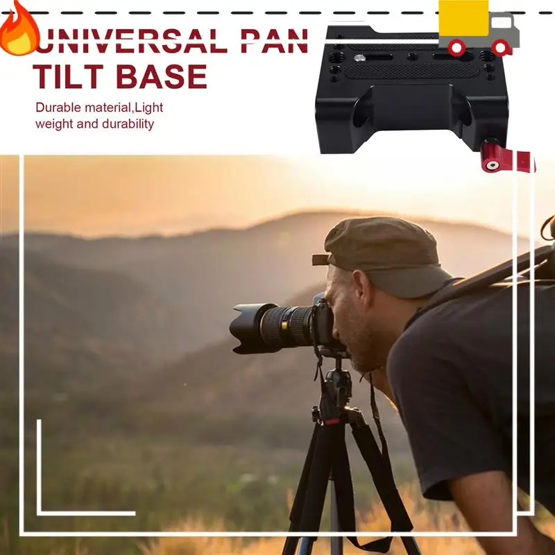 

Discount-Multifunction Camera Base Plate With 15Mm Rod Rail Clamp For Dslr Camera Shoulder Rig Support Accessories