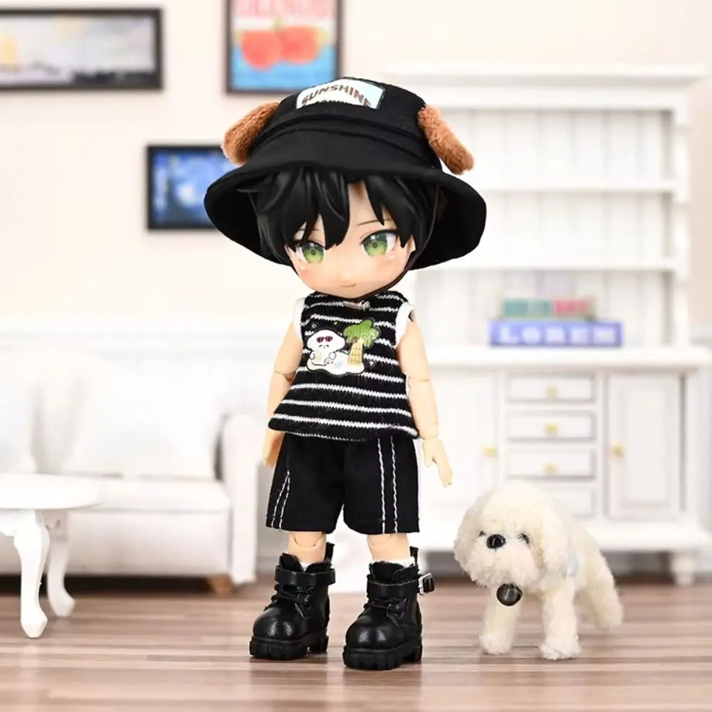 

DIY Toy Dress Up Ob11 Shoes Cute Outfit Pretend Play Doll Leather Boots Black Brown Casual Shoes Obitsu 11 Doll Shoes Holala Gcs