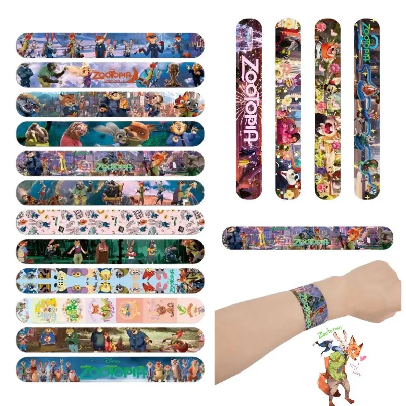 

Bracelets Zootopia Slap Party Favors Gifts Snap Band Supplies Children's Birthday Souvenirs Baby Shower Christmas Stocking Fille
