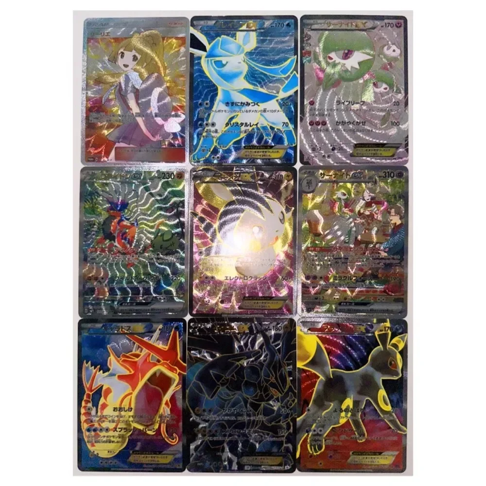 DIY Pokemon Homemade Series Japanese 54pcs PTCG Selected Rough Flash Card 1th-6th Anime Peripheral Collection Card Holiday Gift