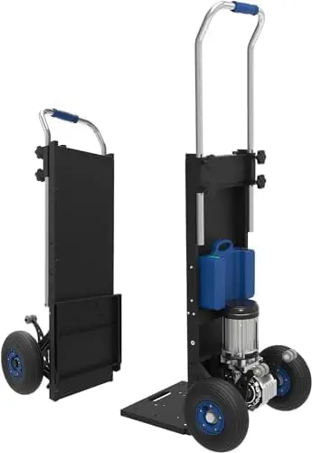 Climbing Hand Trucks 550lbs Capacity, Electric Dolly with Back Board Powered Stair Climbing Cart 480W Carbon Steel Frame, Adjust