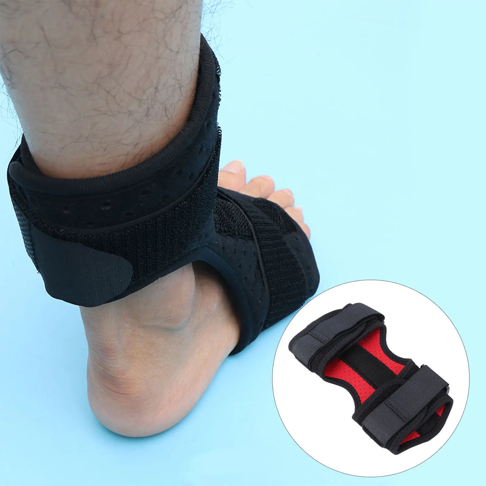 

Plantar Fasciitis Night Splint Adjustable Orthotic Foot Drop Brace Average Size Black Heel Spur Relief Foot Drop Pain Support