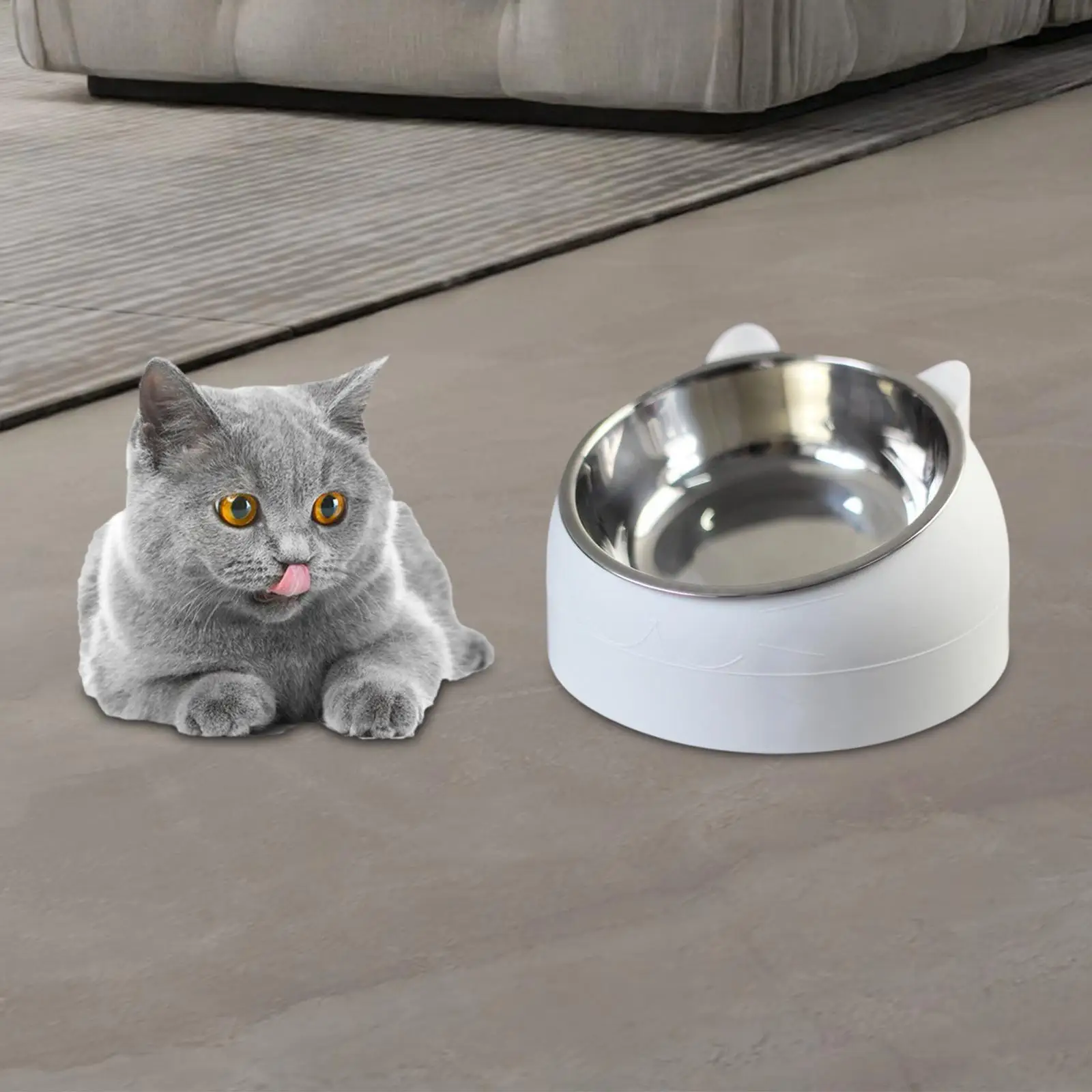 comedero elevado de acero inoxidable antideslizante perros y gatos