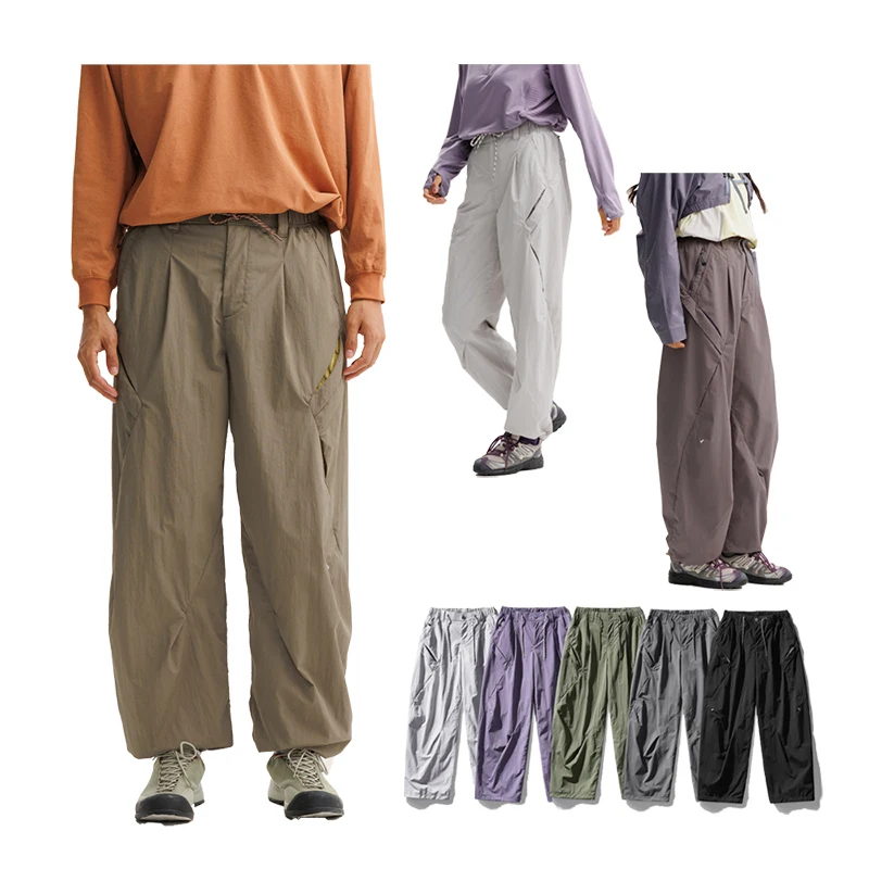 New Unisex Casual Paratrooper Pants Water Repellent Quick Dry Lightweight Straight Cargo Pants Multi Pocket Outdoor Trousers