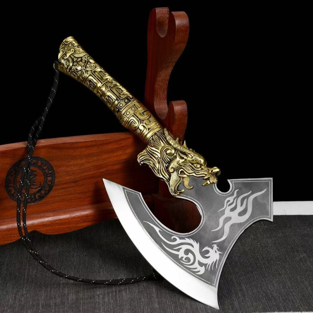 

NEW High-end Leading Flame Tactical Hand Axe Hand-forged Metal Handle Outdoor Multi-functional Survival Emergency Equipment