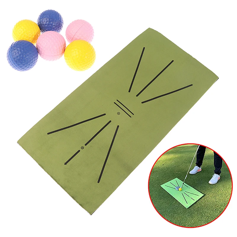 Golf Training Mat Mini Practice Hitting Aid Fixed Ground Rug for Swing Detection Batting Portable Gift Indoor Outdoor