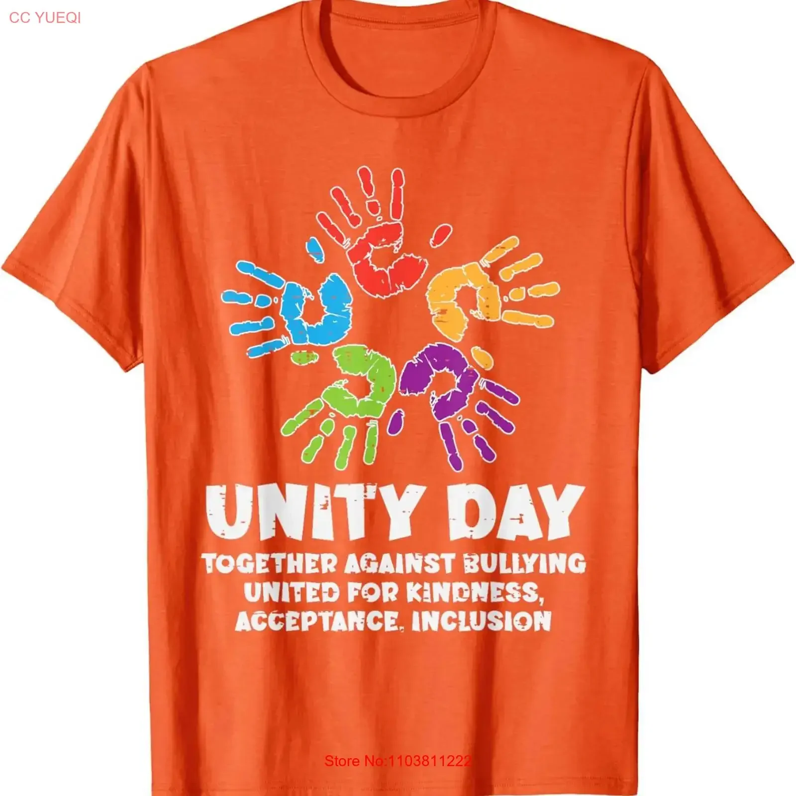 T-shirt enfant vintage délavé « Ensemble contre la harcèlement » Orange Anti Unity Day – Vêtements décontractés pour homme, design graphique doux et extensible