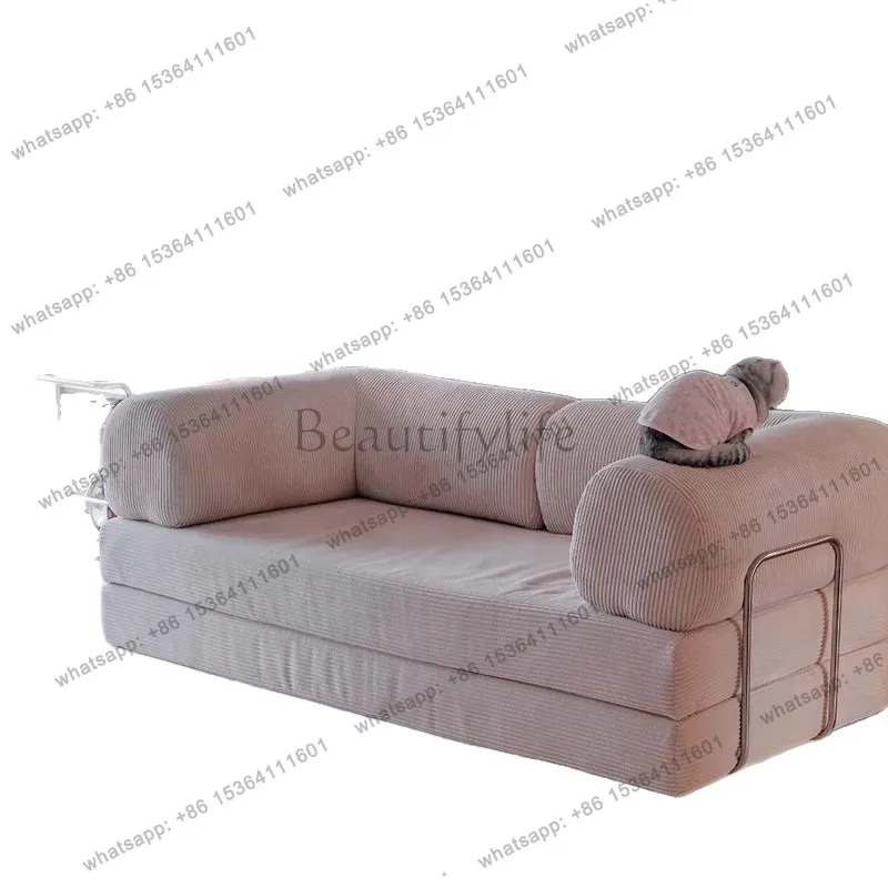 Wabi Sand antique removable lazy sofa bed corduroy fabric sofa