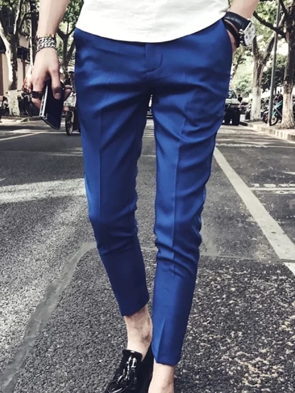 

Мужские повседневные брюки прямого кроя Slim Fit для работы, не требующие глажки, для ночных клубов, костюмные брюки, повседневные брюки-трубы