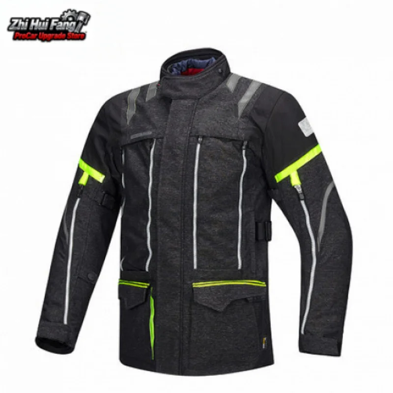 

Motorcycle Riding Suit Set for Men Winter Waterproof Warm Anti-fall Wear-resistant All-season Universal Motorbike Sports Racing