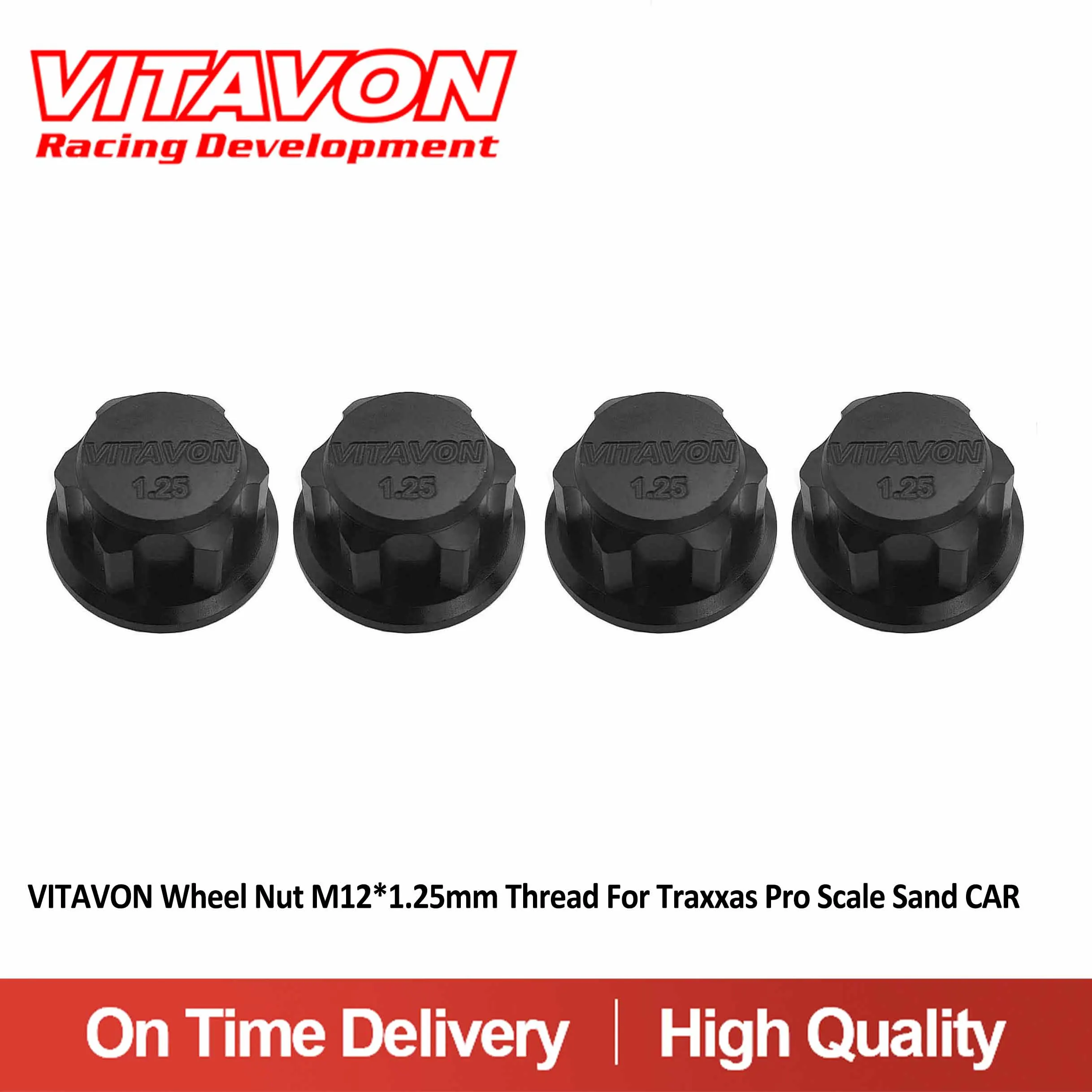 VITAVON Wheel Nut M12*1.25mm Thread For Traxxas Pro Scale Sand CAR 1/6