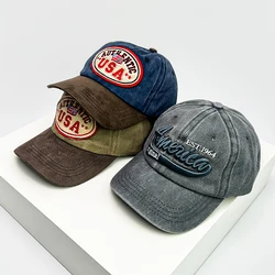 Personal Letter Embroidery Baseball Hats Breathable New Unisex Sunshade American Retro Peaked Caps Distress Versatile Street Ins