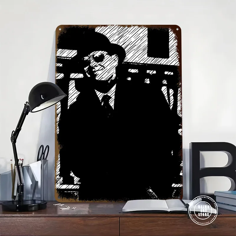 Raymond Reddington 3D Printed Texture Poster Personalized Wall Art Retro Metal Tin Signs for Vintage Home Decor Items Coffee Bar