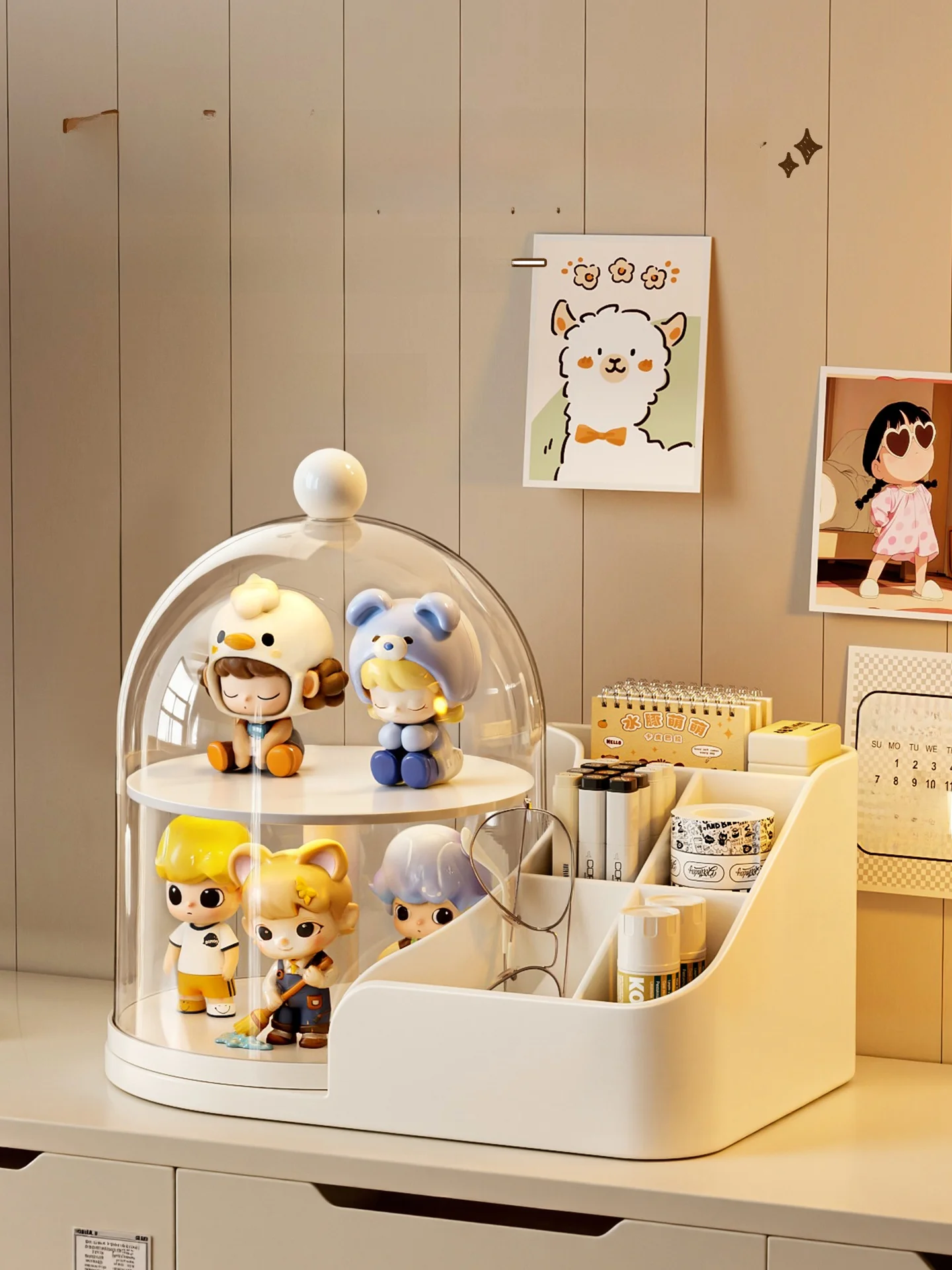 

Настольный органайзер-бокс 2-в-1: коробка для хранения игрушек и многофункциональный органайзер для детского/офисного стола