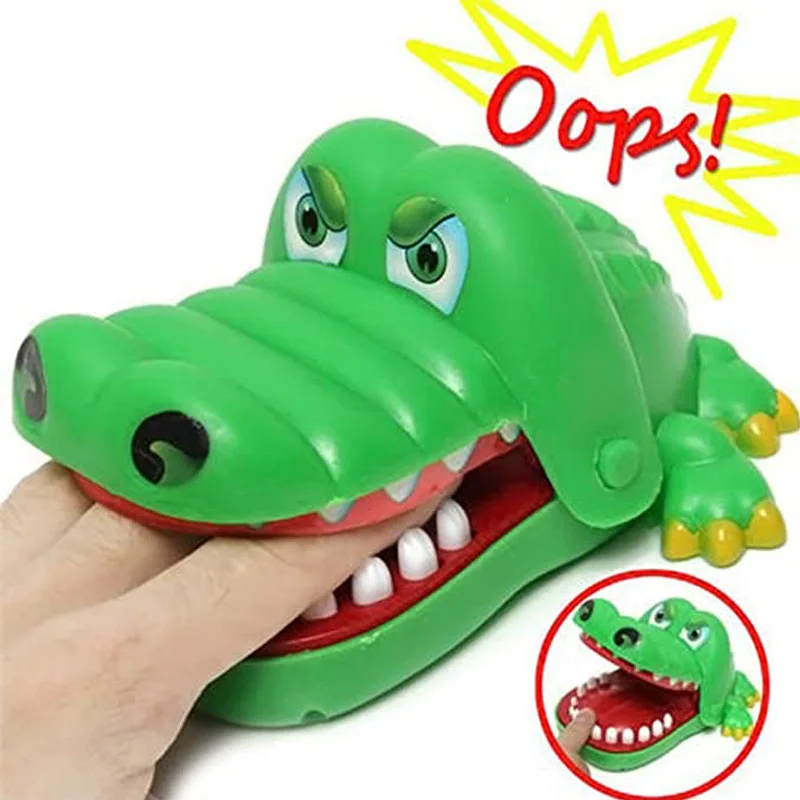 2PCS Small Gifts Keychain Crocodile Teeth Toys Game For Kids Alligator Biting Finger Dentist Party Favors Goodie Bag Stuffers