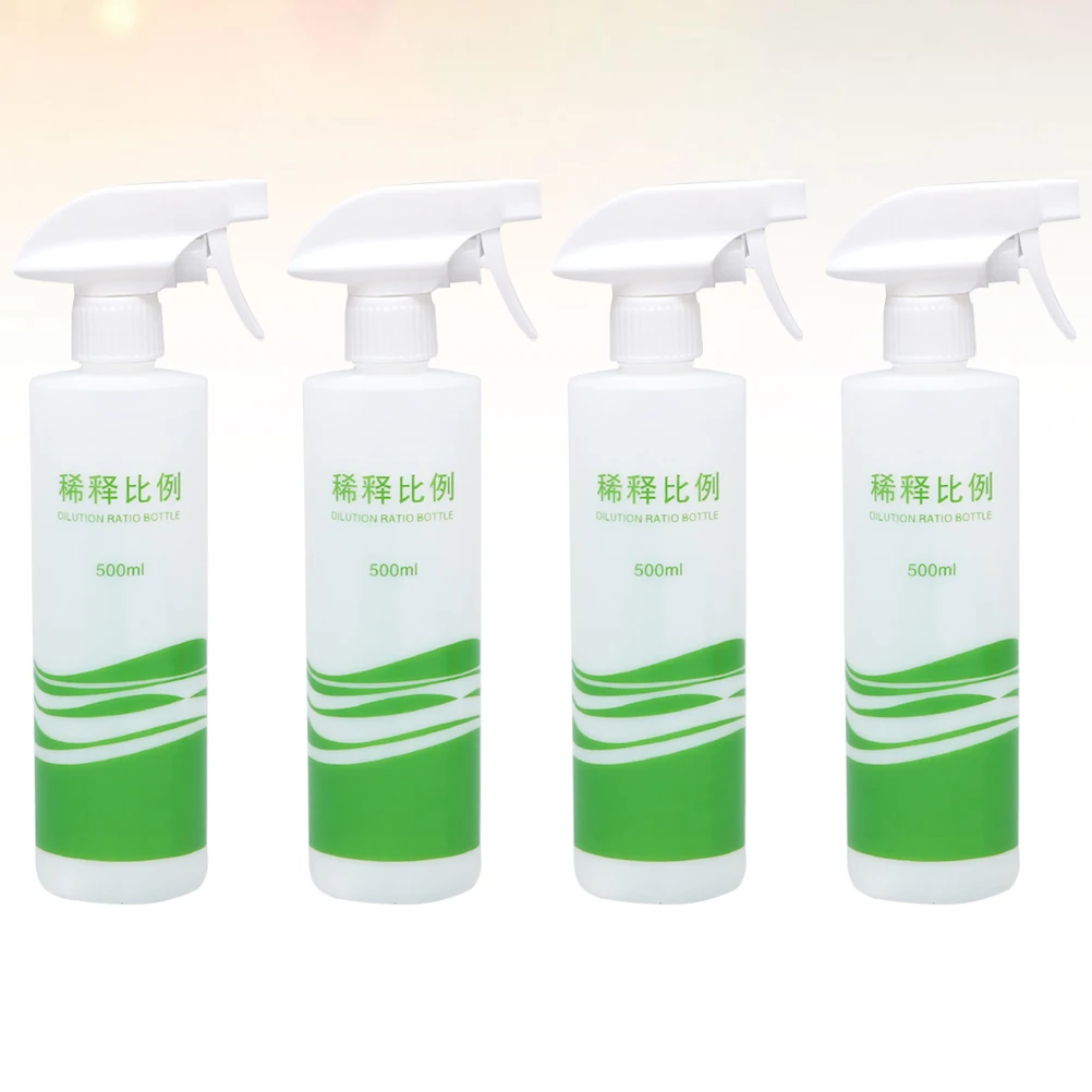 

4pcs 500Ml Multi-Function Spray Bottles With Dilution Mark Fine Mist Sprayer For Cleaning Solutions Housekeeping Salon Gardening