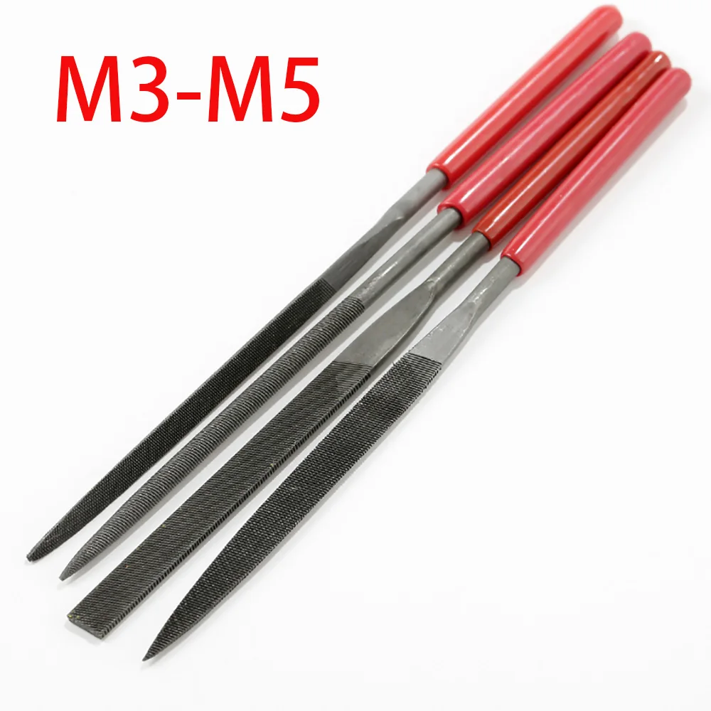 Triangular/Semicircle/Round/Flat Mini Precision Wood Rasp File M3 M4 M5 Metal Needle File Set Polishing Carving Hand Tool Set