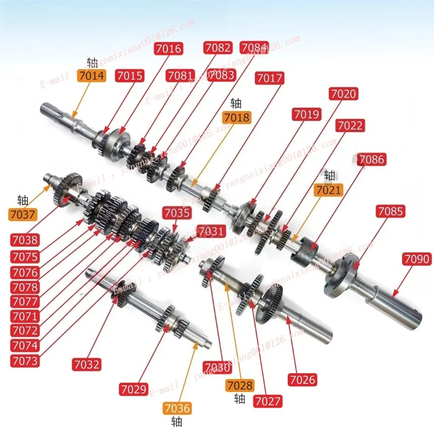 CA6140/6150 Feed Gear Box Spline Shaft Dial Blocks Slider  Dual Link Gear Lathe Accessories