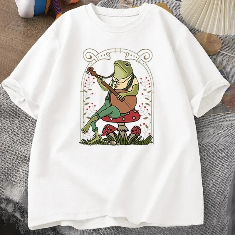 Cute Frog Graphic T Shirts Men Women Funny Mushroom Animal T Shirt Summer Casual Short Sleeve Tees Harajuku Trend Street Tops