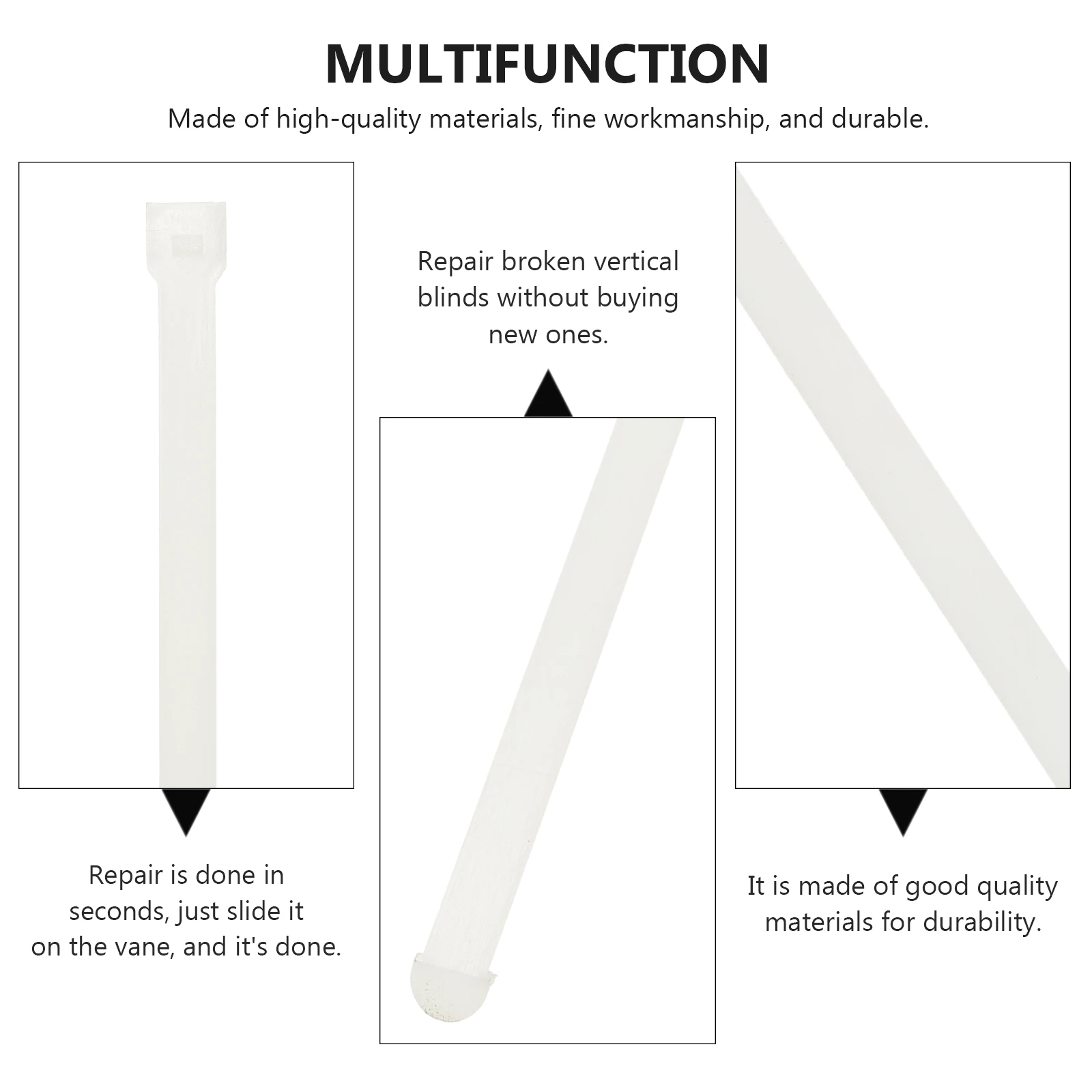 

100 Pcs Vertical Blinds Repair Clips for Damaged Slats Easy Install White Curtain Parts Accessories Replacement