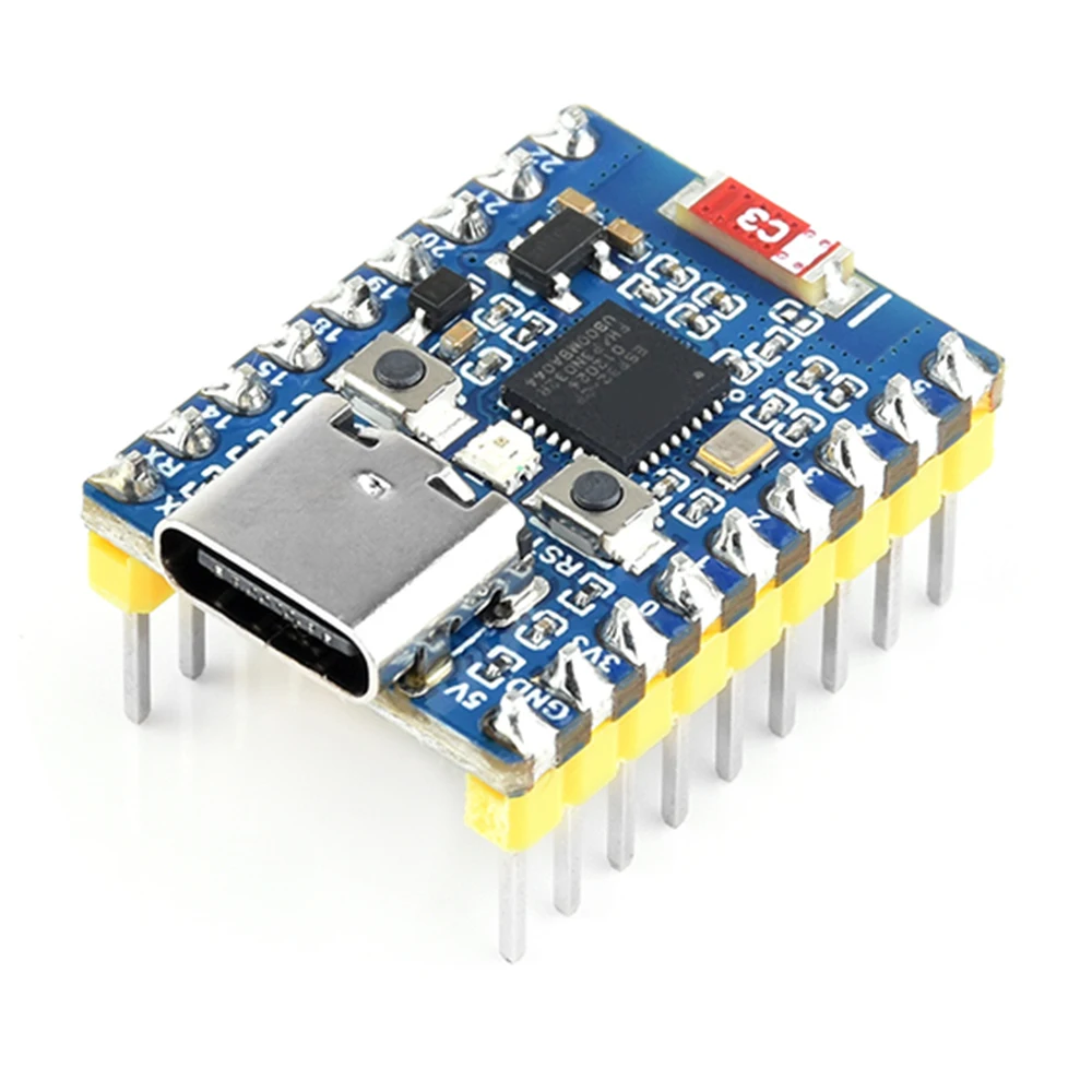ESP32-C6-Zero Placa de Desenvolvimento Mini, WiFi 6, Módulo Bluetooth, Processadores Duplos, Baseado em Flash 4MB, Tipo-C, ESP32