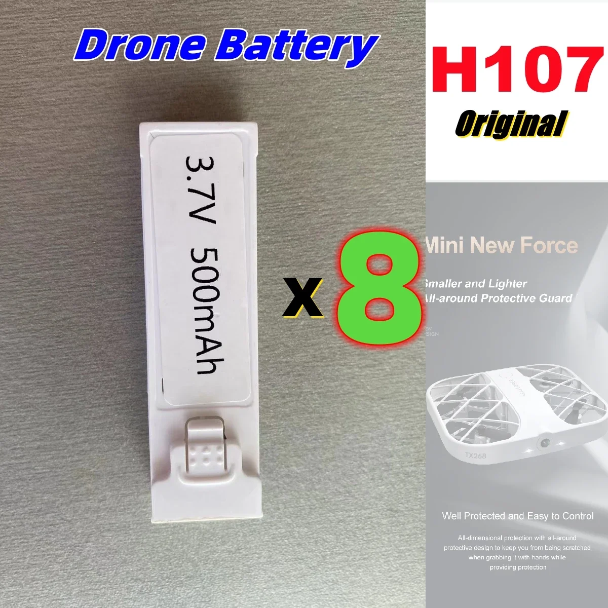 JHD JJRC H107 batteria RC Drone batteria originale 500mAh per H107 RC Drone accessori JJRC H107 batteria