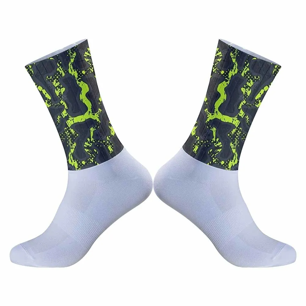 Creative texture pattern sports cycling socks, unisex, sweat absorbing, suitable for outdoor sports enthusiasts and more people