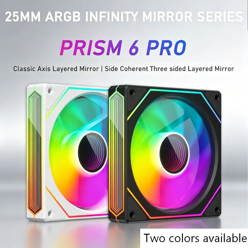 Ventilateur de châssis silencieux Prism Fan 6Pro 12CM avec éclairage ARGB synchronisé et contrôle de température PWM pour salle informatique (vue sur la mer)