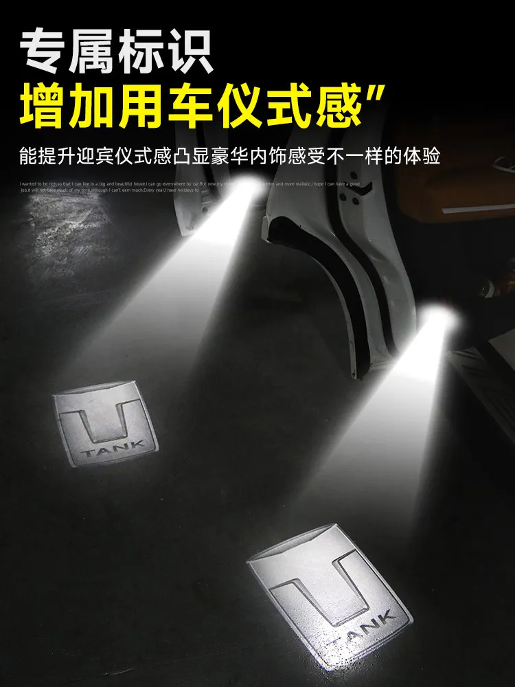 TLXT For Tank 500 Door Welcome Light No-Drill Ambient Light LED Lighting Accessories Replacement Custom Fit Upgrade Assembly view 4