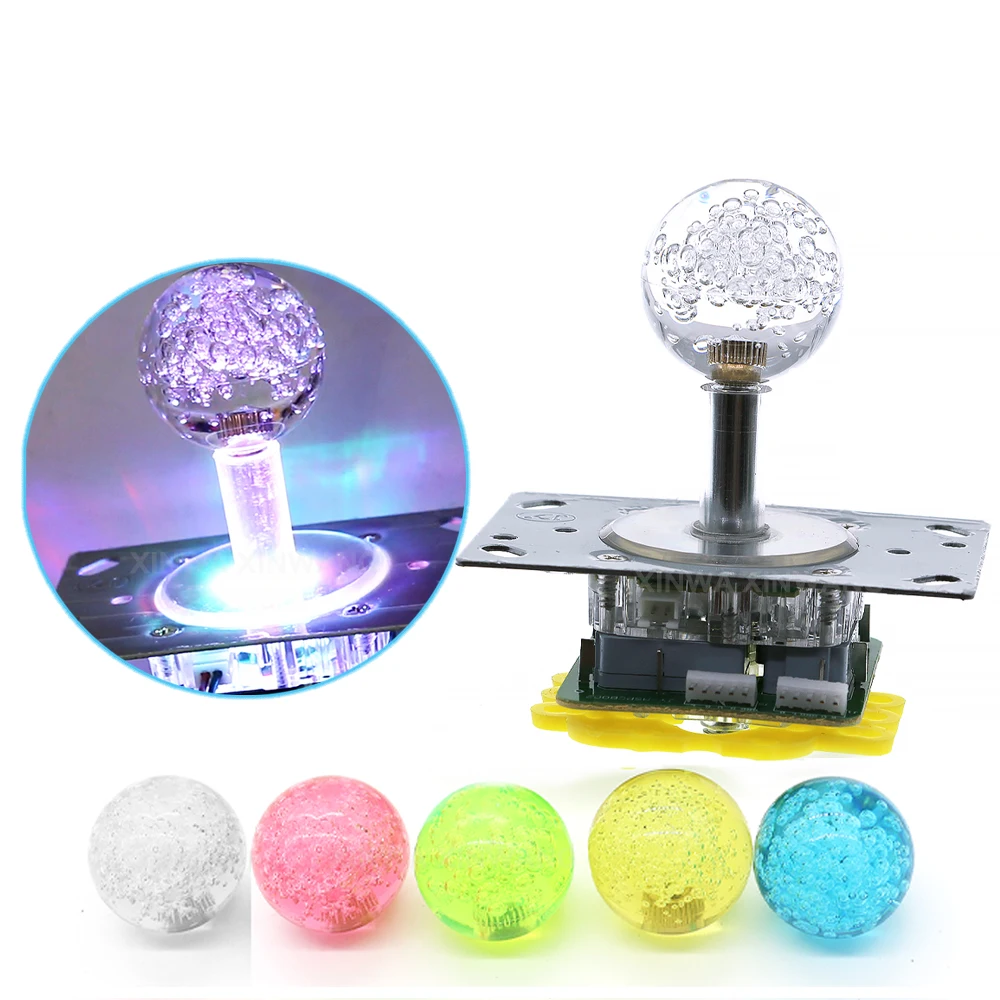 12V Led Light Joystick 4 Way Illuminated Stick Command 40mm Top Ball 5Pin For Vending Machine Slot Arcade Fishing Game Parts