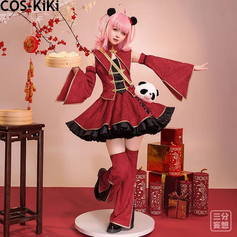 COS-KiKi Shugo Chara Hinamori Amu Chinese Style Game Suit Cosplay Costume Elegant Lovely Halloween Party Role Play Outfit Women