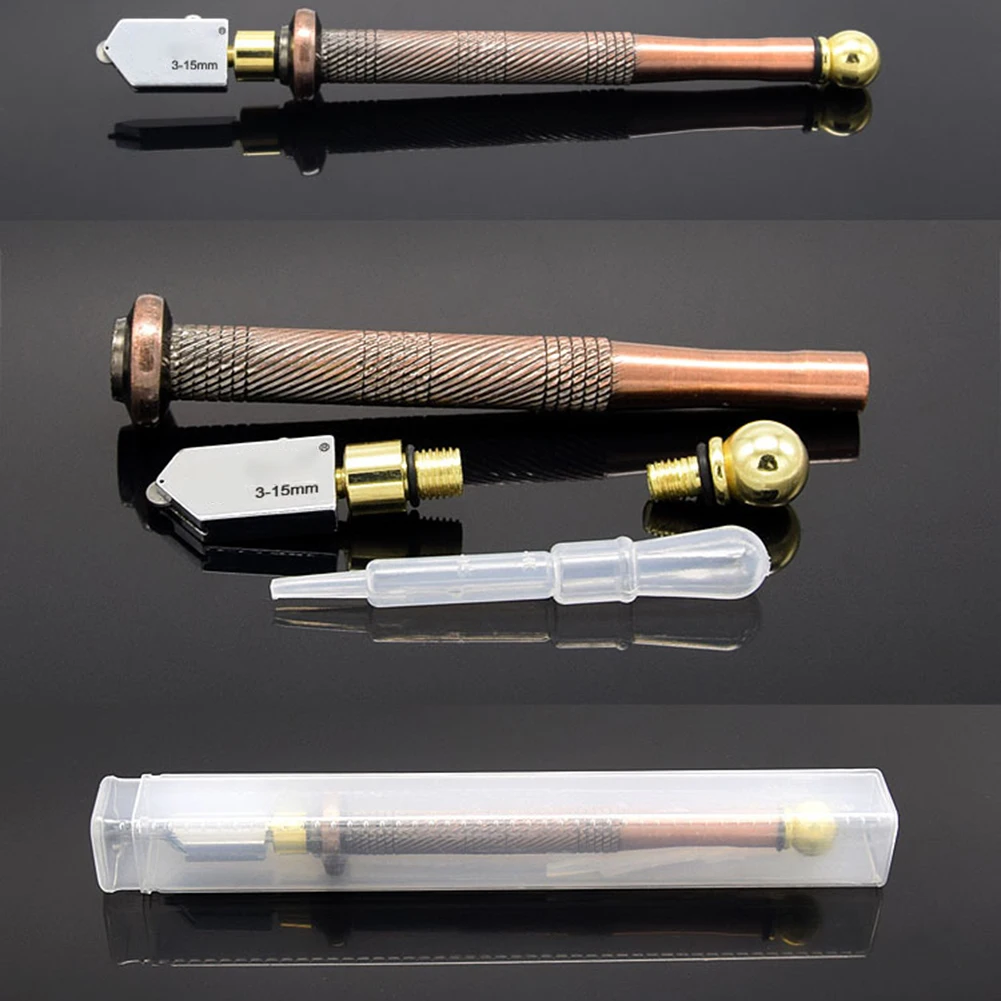 175mm Diamond Glass Cutter for tile Cutting Pen Alloy Cutting Wheel Metal Handle Head For Glass Mirror for tile Cutting Hand