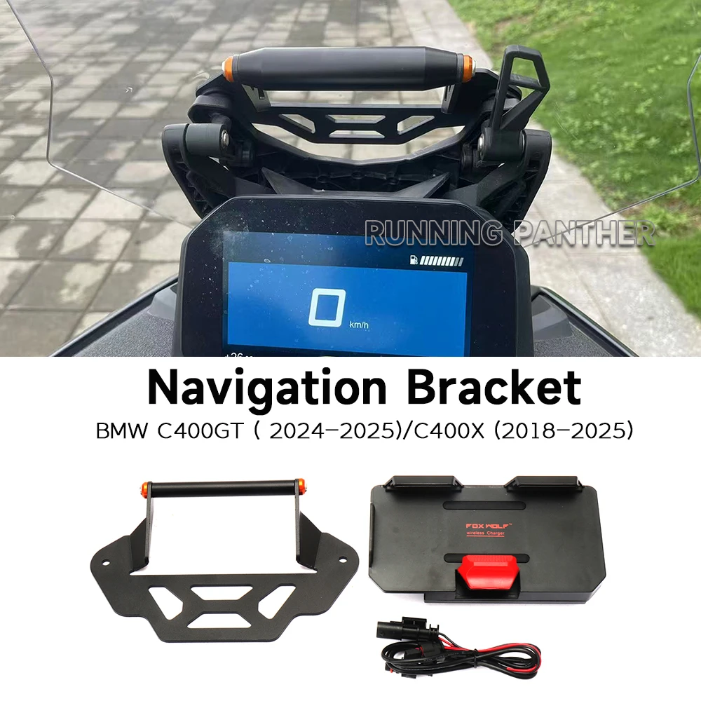 

For BMW C400GT C400 GT 2025 C400X 2018- Motorcycle Navigation Bracket Mobile Phone Holder Stand GPS Support Accessories