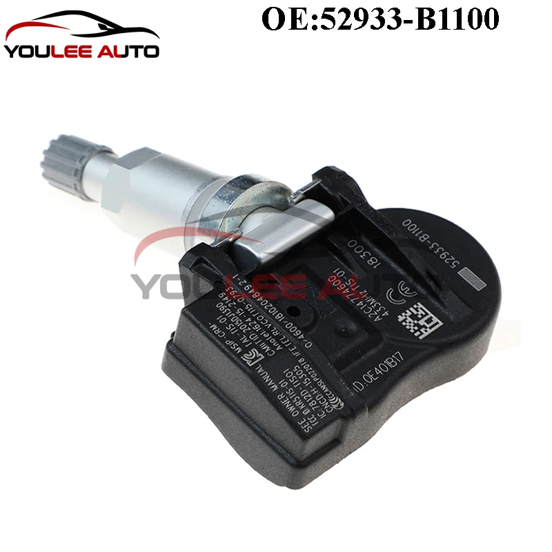 4PCS New 52933-B1100 52933B1100 TPMS Tire Pressure Sensor For Hyundai Santa Fe Equus Genesis Accent Kia Sorento Rio Carens Ceed