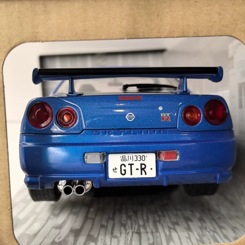 Solido 1/18 مقياس SKYLINE GT-R R34 سبيكة سيارة نموذج مجموعة ثابتة زينت هدايا العيد اللعب هدية تذكارية #5