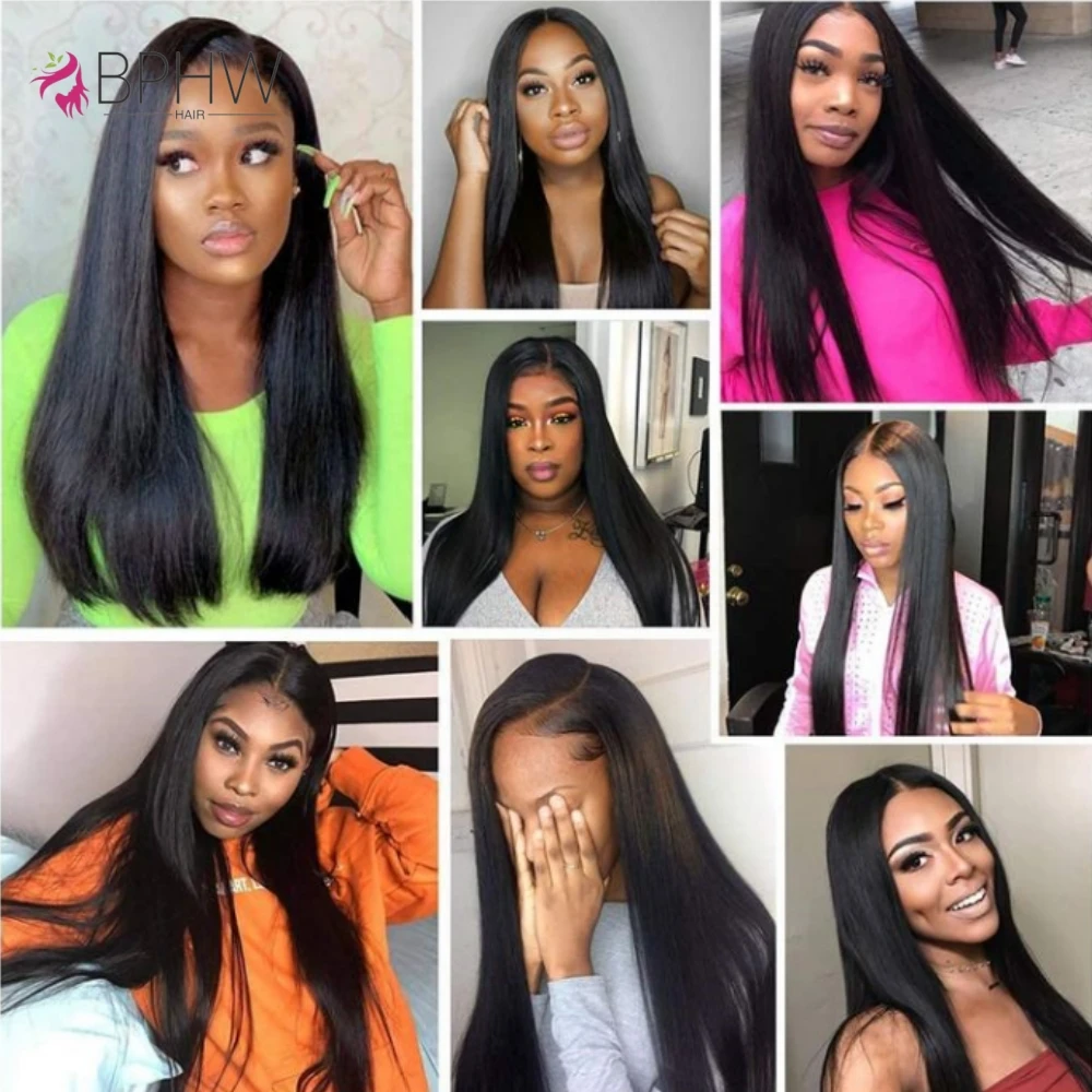 Bone Straight Human Hair Bundles With 4x4 Lace Closure Extensions Brazilian 3 Bundles With Closure for Women Hair Extensions 12A