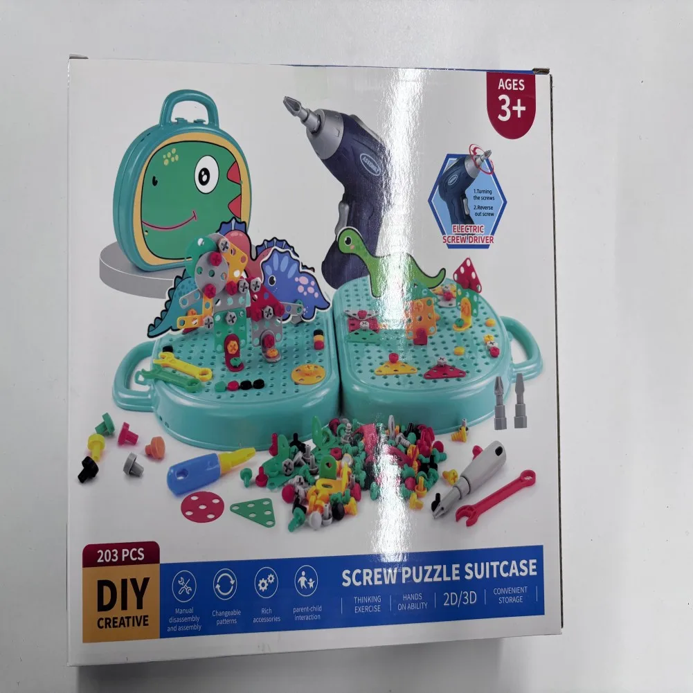 Magic Montessori ของเล่นเล่นกล่องเครื่องมือไฟฟ้าเจาะการศึกษาวิศวกรรมการก่อสร้างของเล่นเด็กสร้างสรรค์ DIY การเรียนรู้ของเล่น