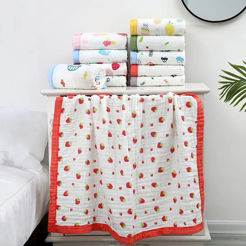 

Newborn 6 Layer Swaddle Bag Baby Bath Towel Cotton Gauze Blanket Soft Wrap Baby Birth Cotton Swaddle Bag Crib Boy Girl Blanket