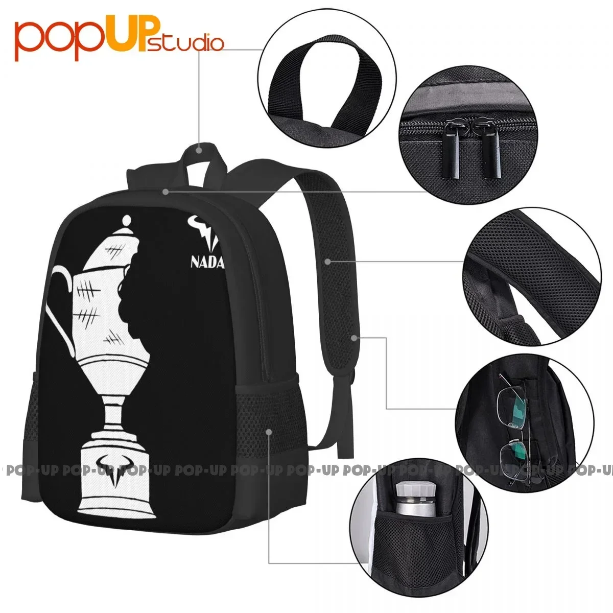 Rafael Nadal Rafa 20 Grand Slam Celebration Trophy Limited Backpack Large Capacity Vintage Clothes Backpacks
