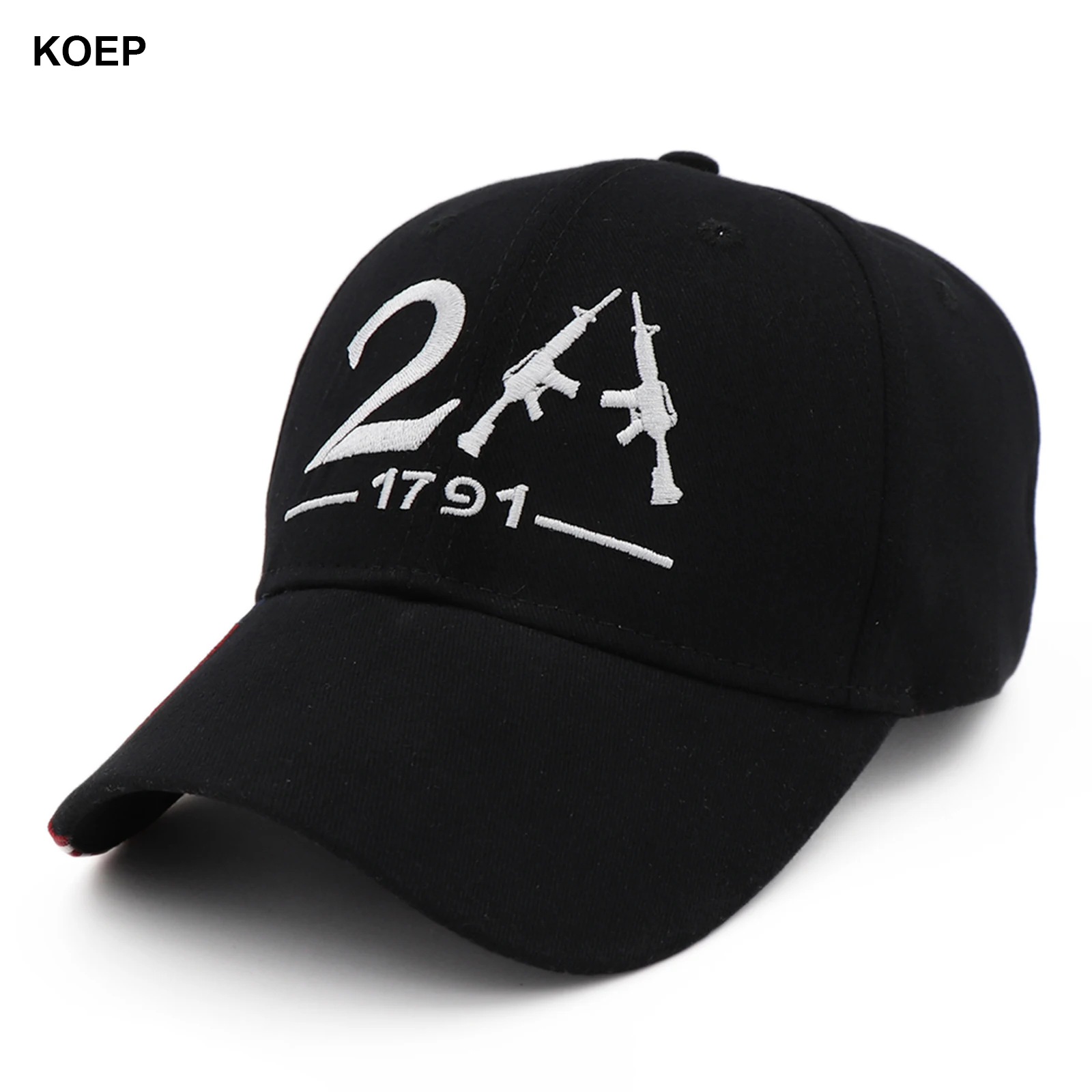 KOEP 2A USA Flag Baseball Caps Fishing Hiking Cap 2D Embroidery Outdoor Sports Snapback Hats